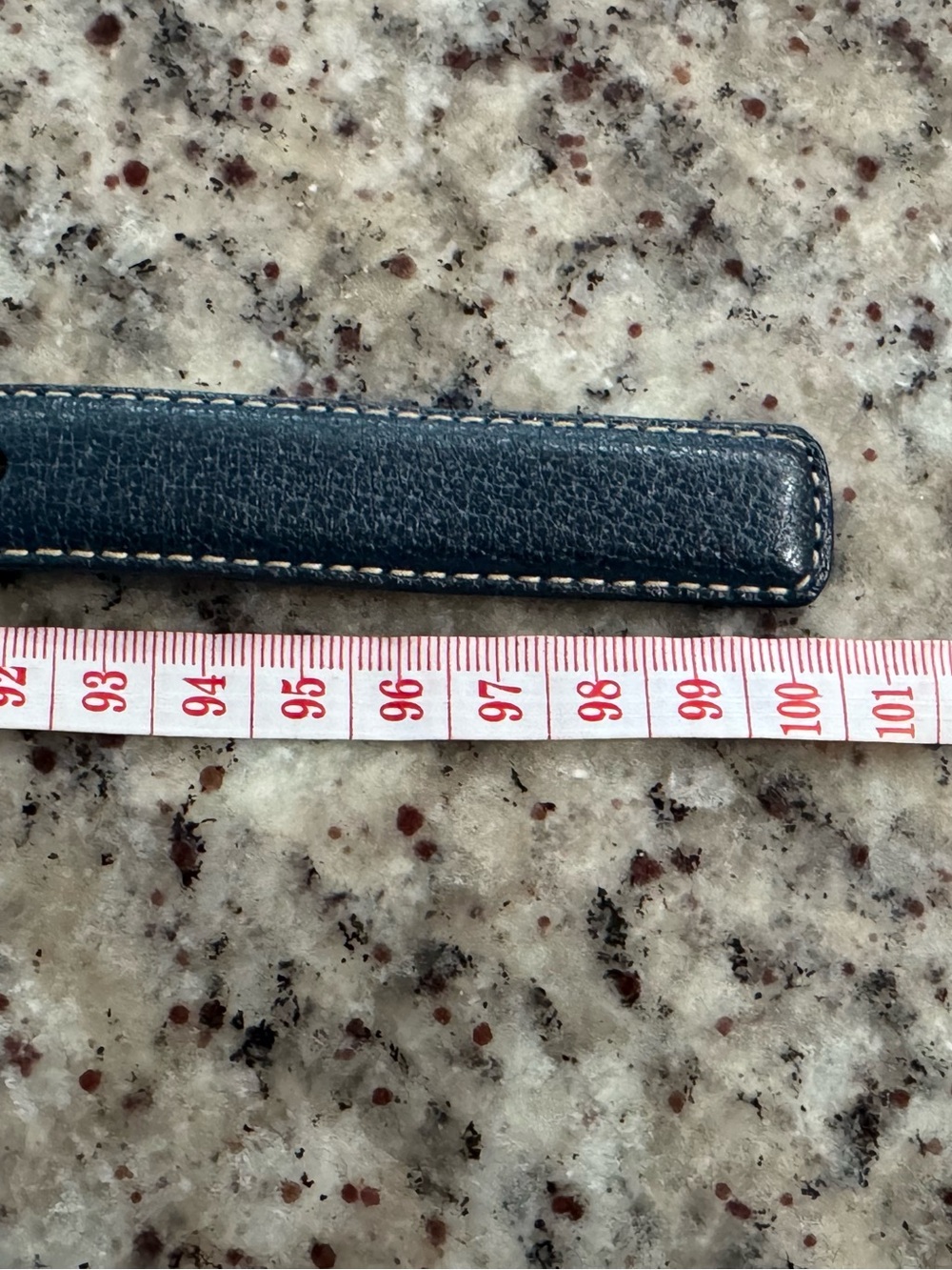 Leather Belt in Dark Blue - Picture 7 of 10
